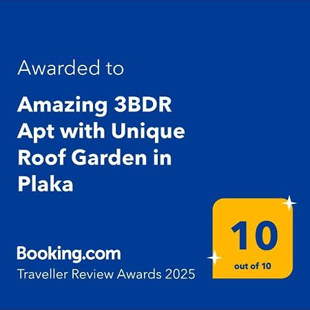 Amazing 3Bdr Apt With Unique Roof Garden In Plaka Athens Luaran gambar